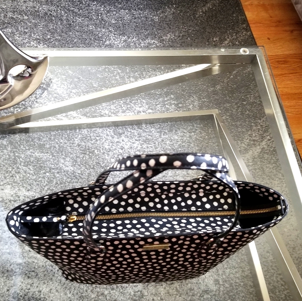 🔥SALE🔥Wonderful ♠️ KATIE SPADE Polka Dots Tote - Picture 5 of 11